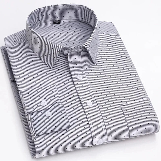 Men's Long Sleeve Plaid Shirt - Casual Fashion for All Seasons