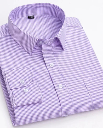 Men's Long Sleeve Plaid Shirt - Casual Fashion for All Seasons