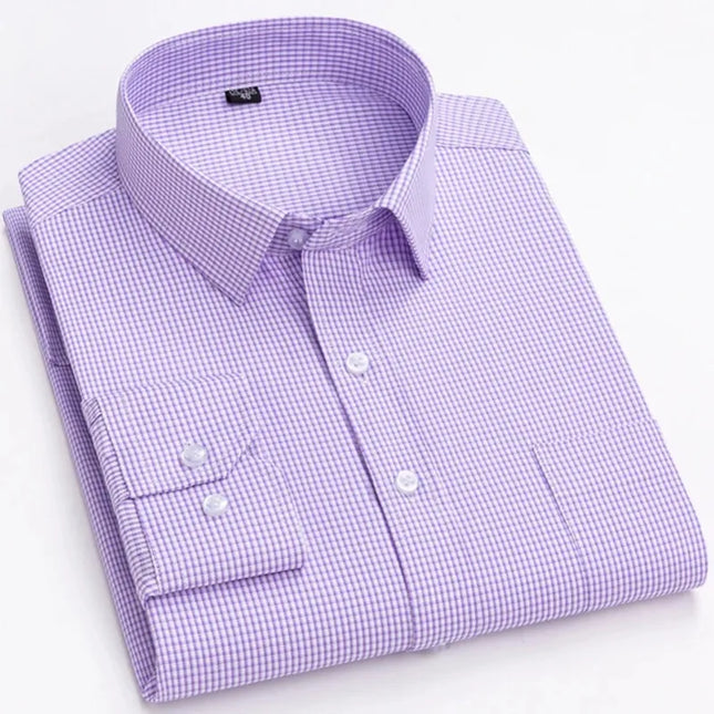 Men's Long Sleeve Plaid Shirt - Casual Fashion for All Seasons