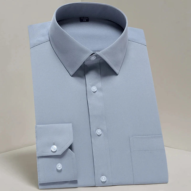 Men's Long Sleeve Slim Fit Shirt - Spring Autumn Business Comfort