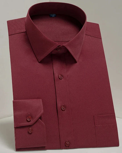 Men's Long Sleeve Slim Fit Shirt - Spring Autumn Business Comfort