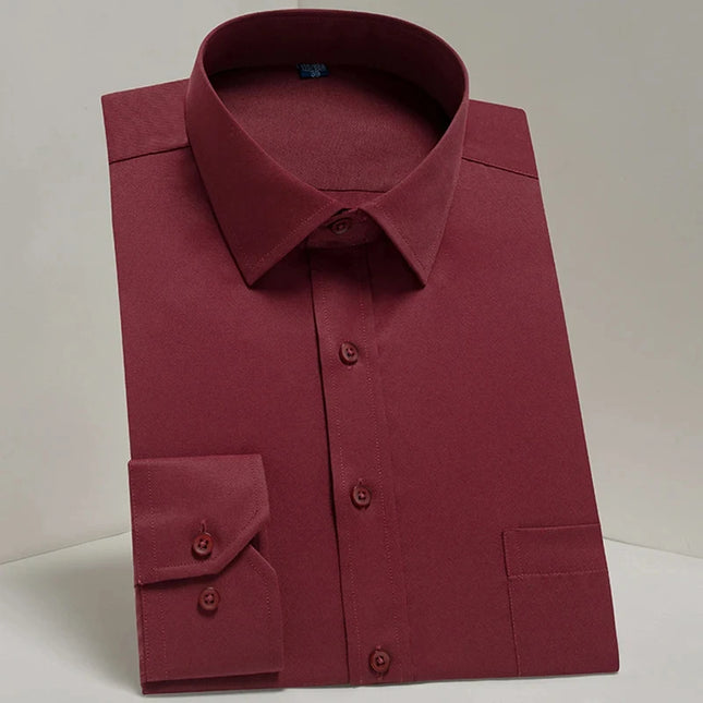 Men's Long Sleeve Slim Fit Shirt - Spring Autumn Business Comfort