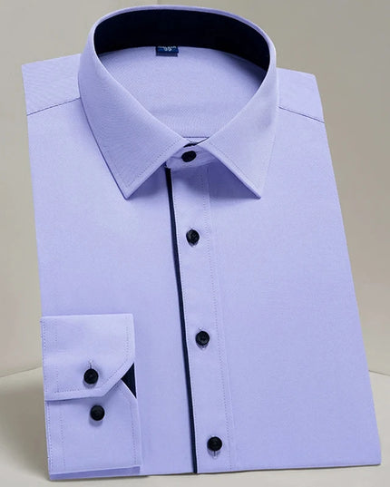Men's Long Sleeve Slim Fit Shirt - Spring Autumn Business Comfort
