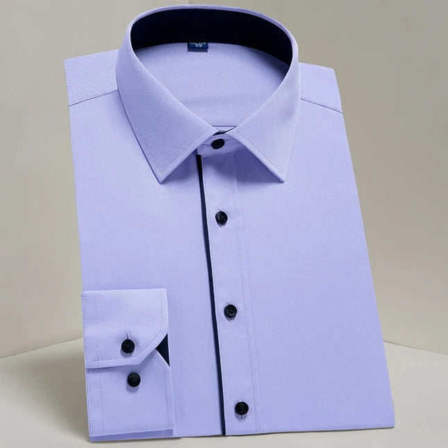 Men's Long Sleeve Slim Fit Shirt - Spring Autumn Business Comfort