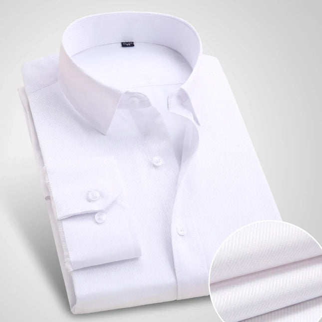Men's Long Sleeve Slim Fit Shirt - Spring Autumn Business Comfort