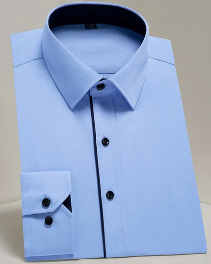 Men's Long Sleeve Slim Fit Shirt - Spring Autumn Business Comfort