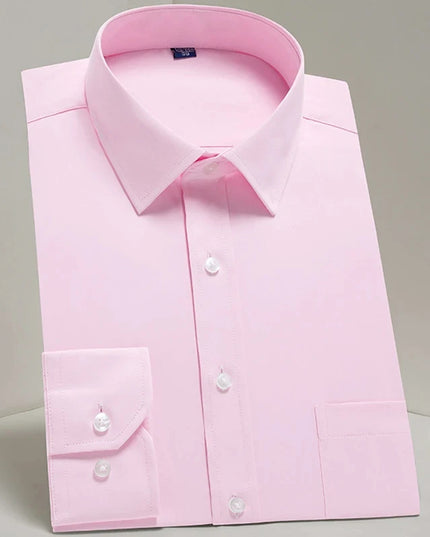 Men's Long Sleeve Slim Fit Shirt - Spring Autumn Business Comfort