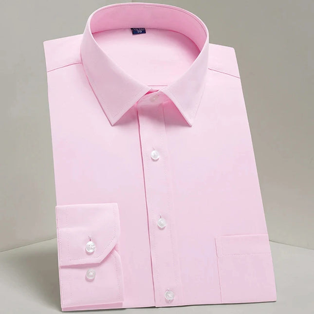 Men's Long Sleeve Slim Fit Shirt - Spring Autumn Business Comfort