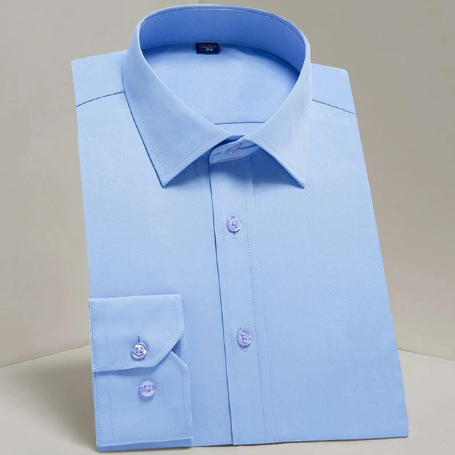 Men's Long Sleeve Slim Fit Shirt - Spring Autumn Business Comfort