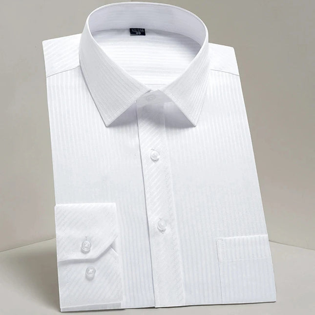 Men's Long Sleeve Slim Fit Shirt - Spring Autumn Business Comfort