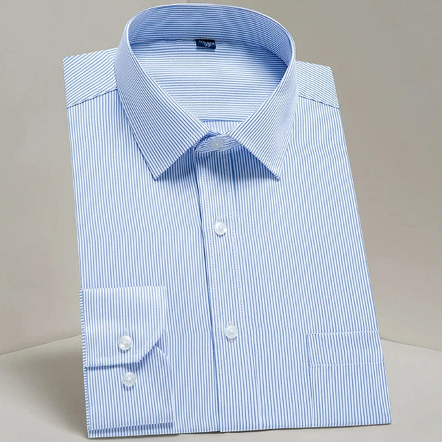 Men's Long Sleeve Slim Fit Shirt - Spring Autumn Business Comfort