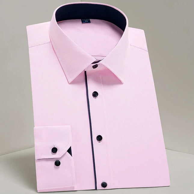 Men's Long Sleeve Slim Fit Shirt - Spring Autumn Business Comfort
