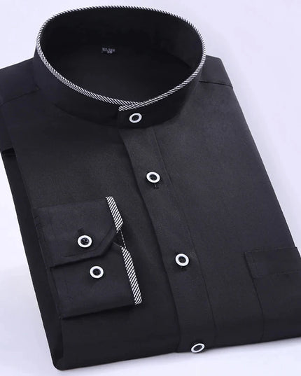 Men's Long Sleeve Slim Fit Shirt - Spring Autumn Business Comfort