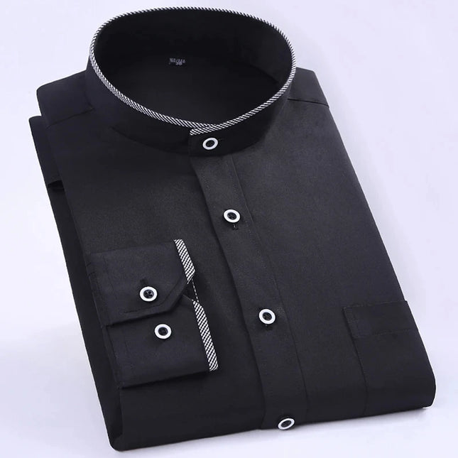Men's Long Sleeve Slim Fit Shirt - Spring Autumn Business Comfort