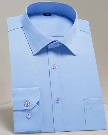 Men's Long Sleeve Slim Fit Shirt - Spring Autumn Business Comfort