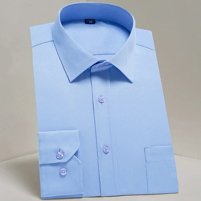 Men's Long Sleeve Slim Fit Shirt - Spring Autumn Business Comfort