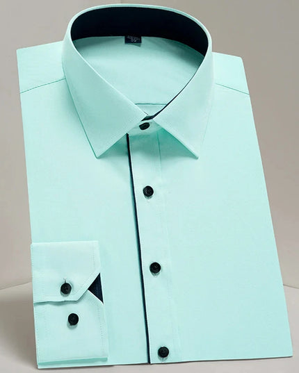 Men's Long Sleeve Slim Fit Shirt - Spring Autumn Business Comfort