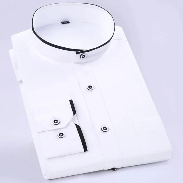 Men's Long Sleeve Slim Fit Shirt - Spring Autumn Business Comfort