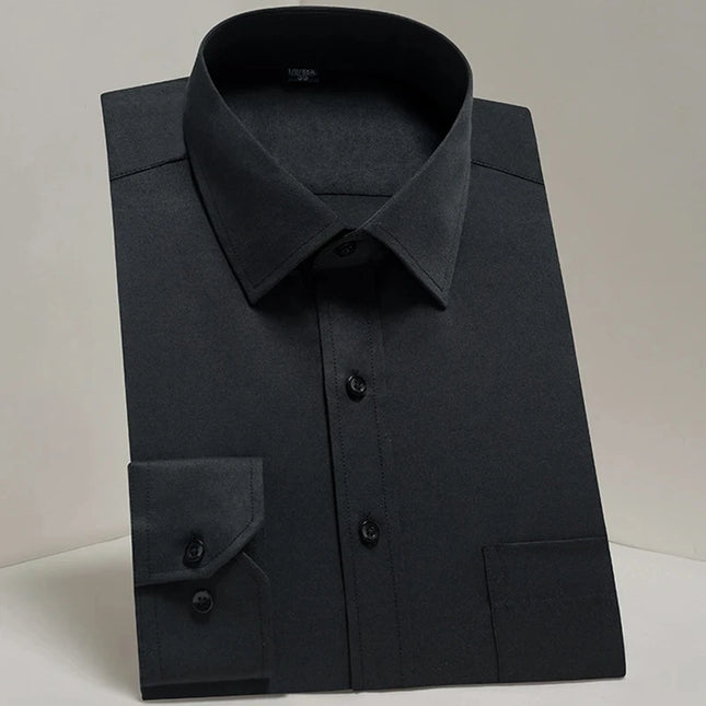 Men's Long Sleeve Slim Fit Shirt - Spring Autumn Business Comfort