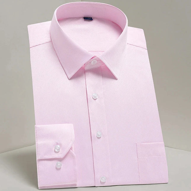 Men's Long Sleeve Slim Fit Shirt - Spring Autumn Business Comfort