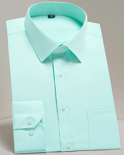 Men's Long Sleeve Slim Fit Shirt - Spring Autumn Business Comfort