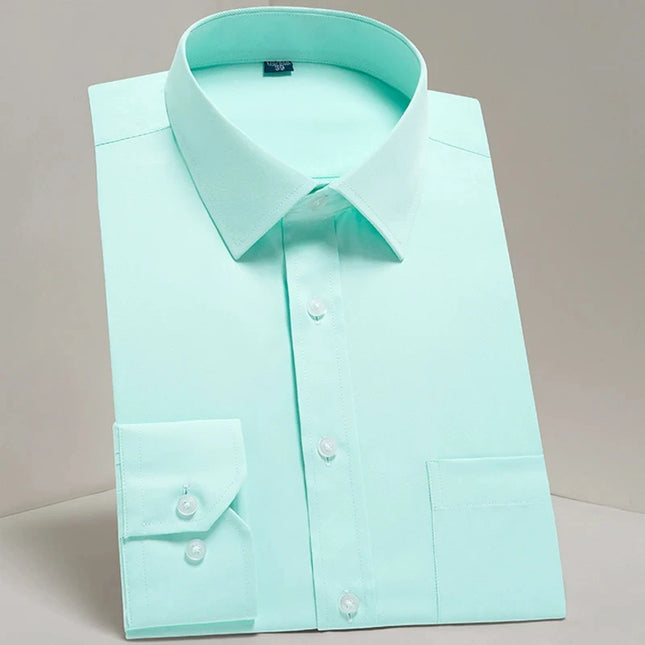 Men's Long Sleeve Slim Fit Shirt - Spring Autumn Business Comfort