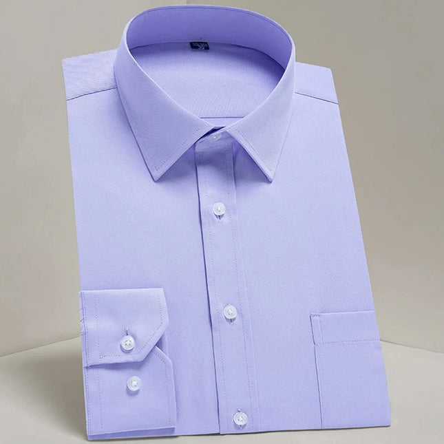 Men's Long Sleeve Slim Fit Shirt - Spring Autumn Business Comfort