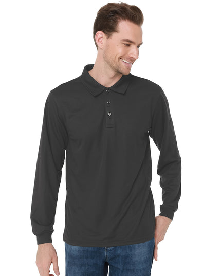 Men's Long Sleeve Sports Top - Moisture Wicking for Outdoor Activities