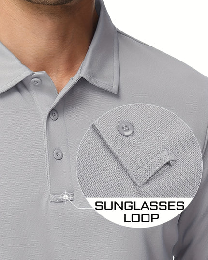 Men's Long Sleeve Sports Top - Moisture Wicking for Outdoor Activities