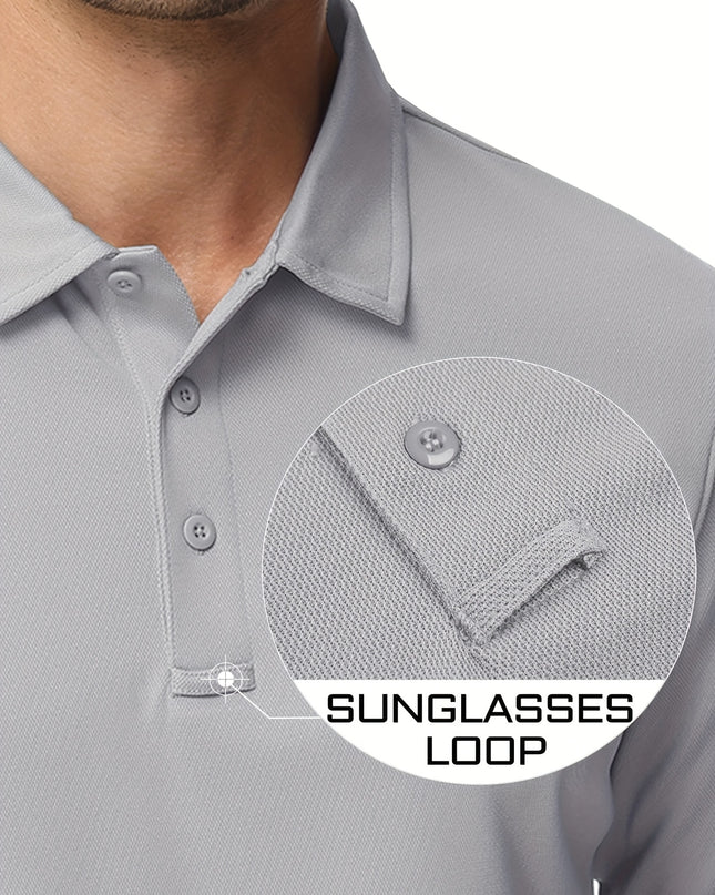 Men's Long Sleeve Sports Top - Moisture Wicking for Outdoor Activities