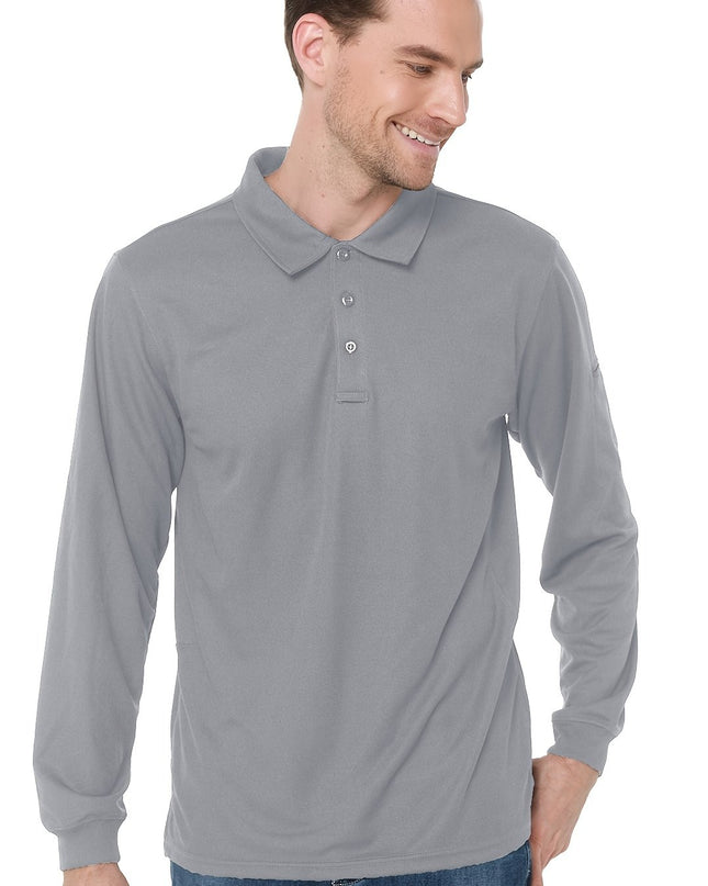 Men's Long Sleeve Sports Top - Moisture Wicking for Outdoor Activities