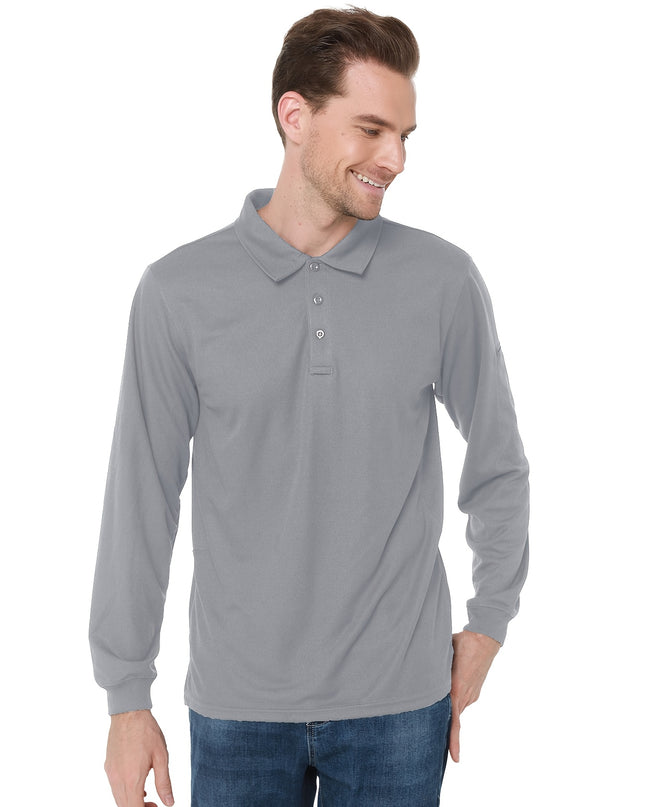 Men's Long Sleeve Sports Top - Moisture Wicking for Outdoor Activities