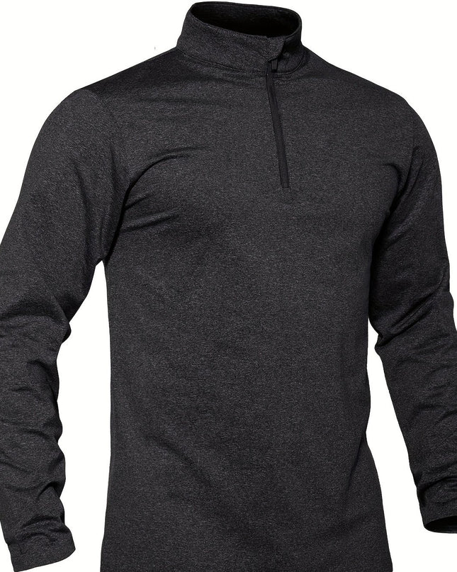 Men's Long Sleeve Sports Top - Stretchy & Comfortable Fit