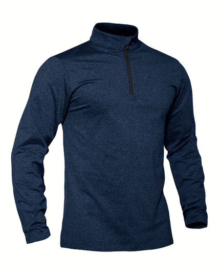 Men's Long Sleeve Sports Top - Stretchy & Comfortable Fit