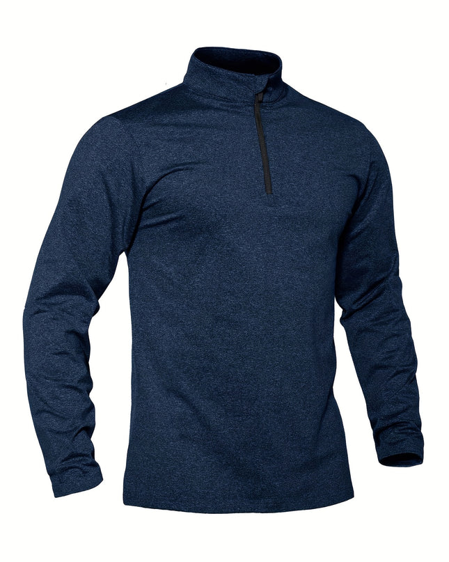 Men's Long Sleeve Sports Top - Stretchy & Comfortable Fit