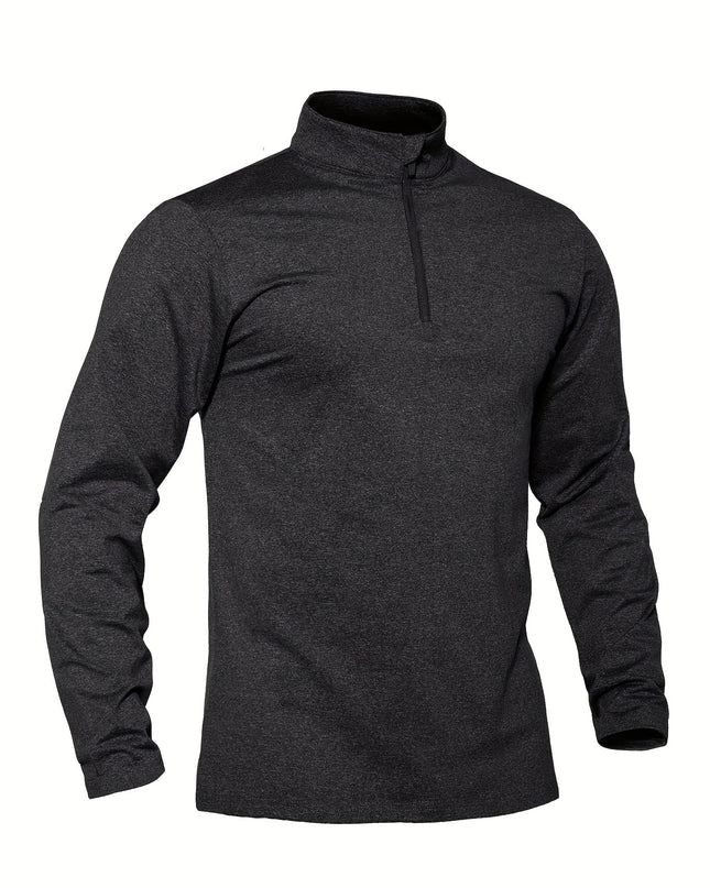 Men's Long Sleeve Sports Top - Stretchy & Comfortable Fit