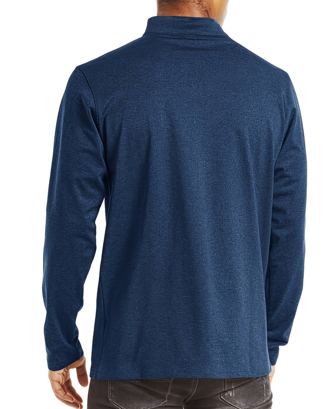 Men's Long Sleeve Sports Top - Stretchy & Comfortable Fit