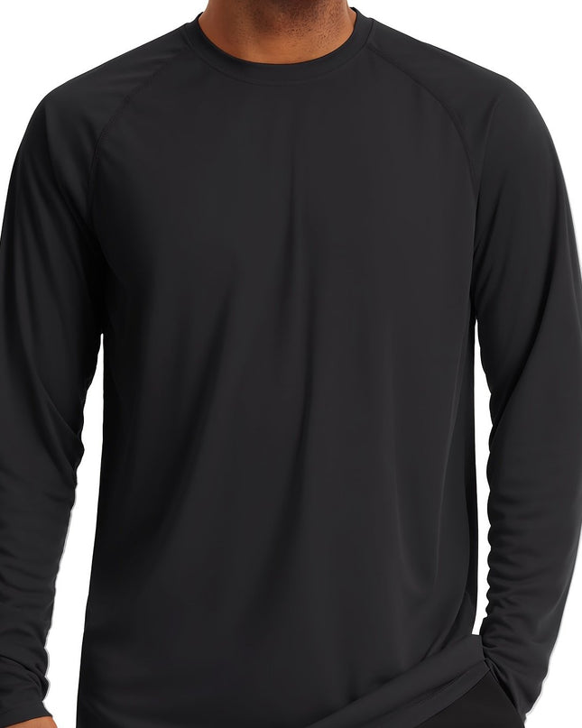 Men's Long Sleeve Sun Protection T-Shirt - Moisture Wicking & Lightweight