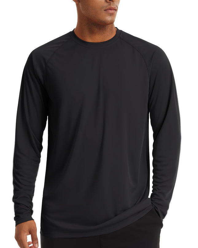 Men's Long Sleeve Sun Protection T-Shirt - Moisture Wicking & Lightweight