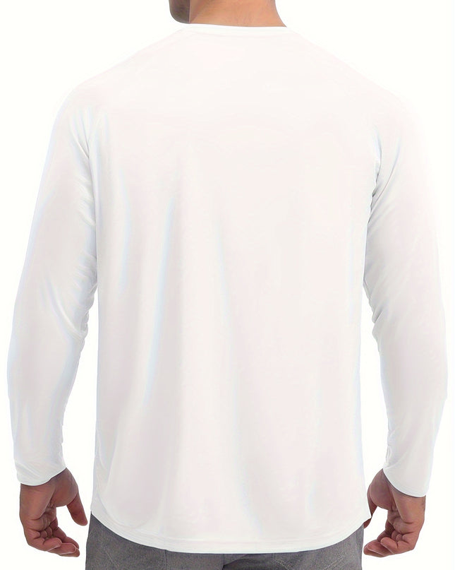 Men's Long Sleeve Sun Protection T-Shirt - Moisture Wicking & Lightweight
