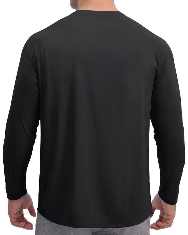 Men's Long Sleeve Sun Protection T-Shirt - Moisture Wicking & Lightweight