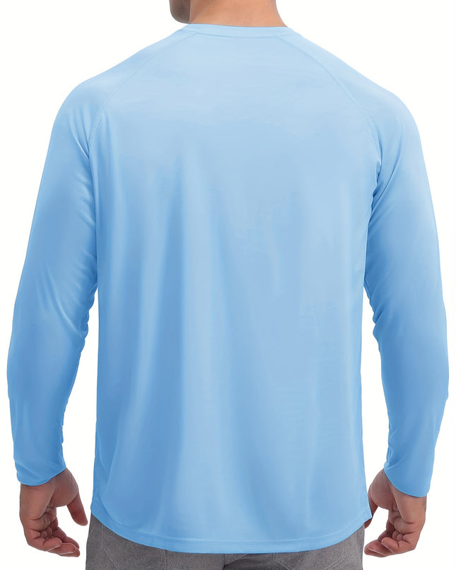 Men's Long Sleeve Sun Protection T-Shirt - Moisture Wicking & Lightweight