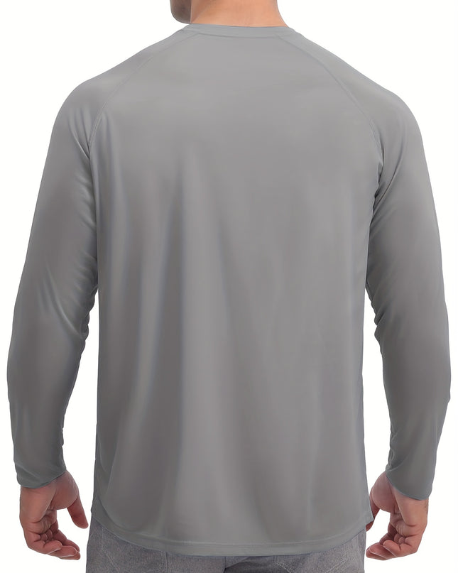 Men's Long Sleeve Sun Protection T-Shirt - Moisture Wicking & Lightweight