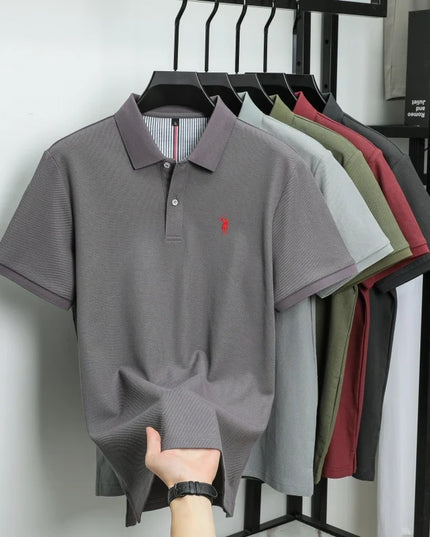 Men's Luxury Cotton Polo Shirt - Breathable Casual Summer Wear