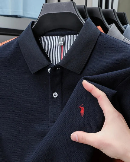 Men's Luxury Cotton Polo Shirt - Breathable Casual Summer Wear