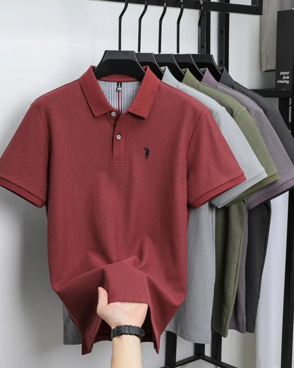 Men's Luxury Cotton Polo Shirt - Breathable Casual Summer Wear