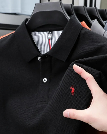 Men's Luxury Cotton Polo Shirt - Breathable Casual Summer Wear