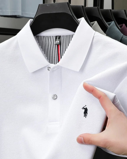 Men's Luxury Cotton Polo Shirt - Breathable Casual Summer Wear