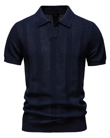 Men's Mesh Polo Shirt - Breathable Casual Top for Summer