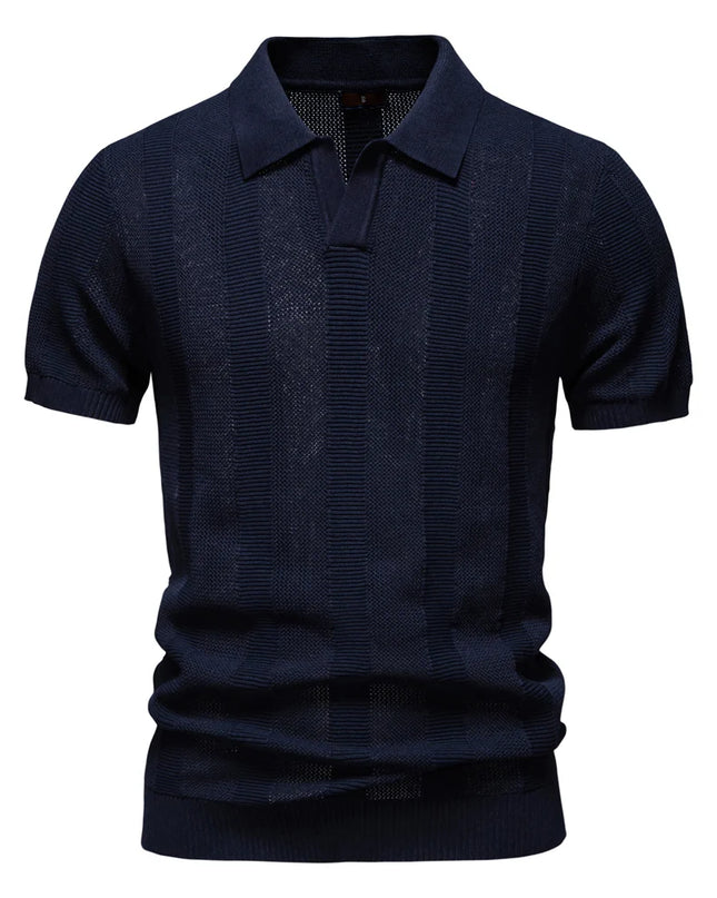 Men's Mesh Polo Shirt - Breathable Casual Top for Summer
